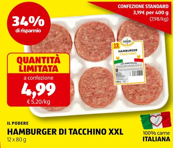 HAMBURGER DI TACCHINO XXL - Il Podere