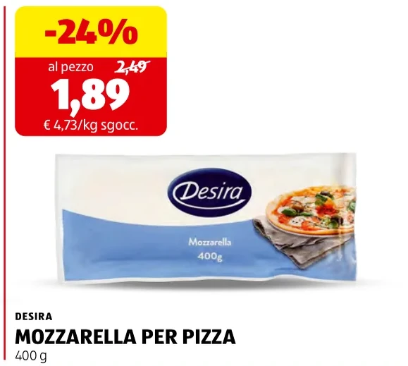 MOZZARELLA PER PIZZA - Desira