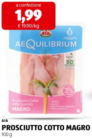 PROSCIUTTO COTTO MAGRO - Aia
