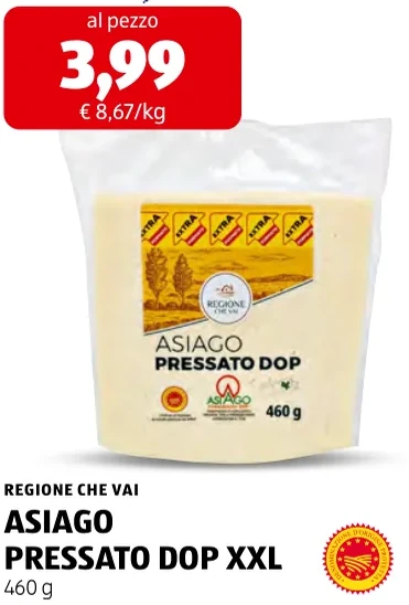 ASIAGO PRESSATO DOP XXL - Regione Che Vai
