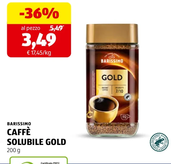 CAFFÈ SOLUBILE GOLD - Barissimo