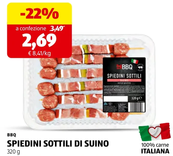 SPIEDINI SOTTILI DI SUINO - Bbq