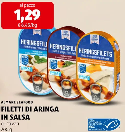 FILETTI DI ARINGA IN SALSA - Almare Seafood