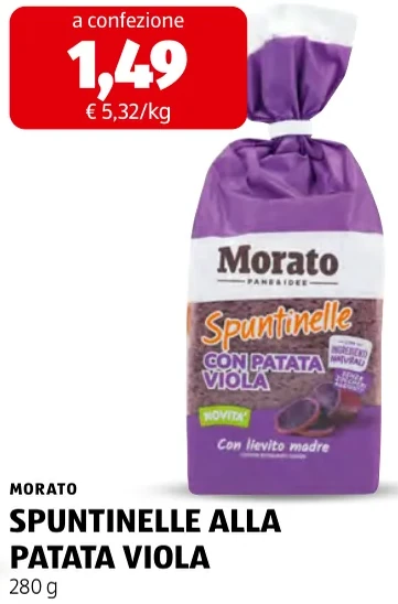 SPUNTINELLE ALLA PATATA VIOLA - Morato