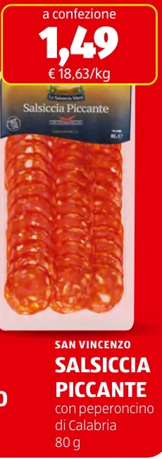 SALSICCIA PICCANTE - San Vincenzo
