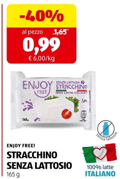 STRACCHINO SENZA LATTOSIO - Enjoy Free!