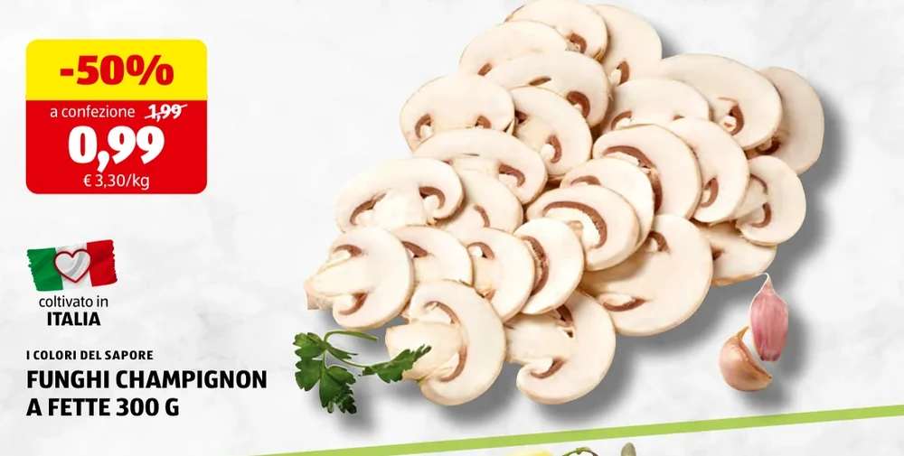 FUNGHI CHAMPIGNON A FETTE - I Colori Del Sapore