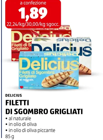FILETTI DI SGOMBRO GRIGLIATI - Delicius