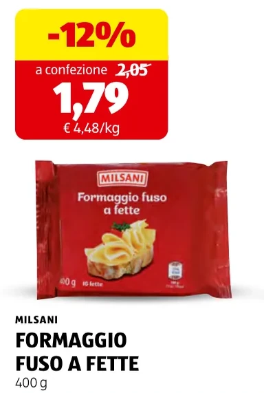FORMAGGIO FUSO A FETTE - Milsani