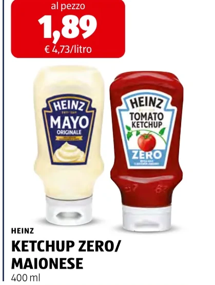 KETCHUP ZERO/ MAIONESE - Heinz