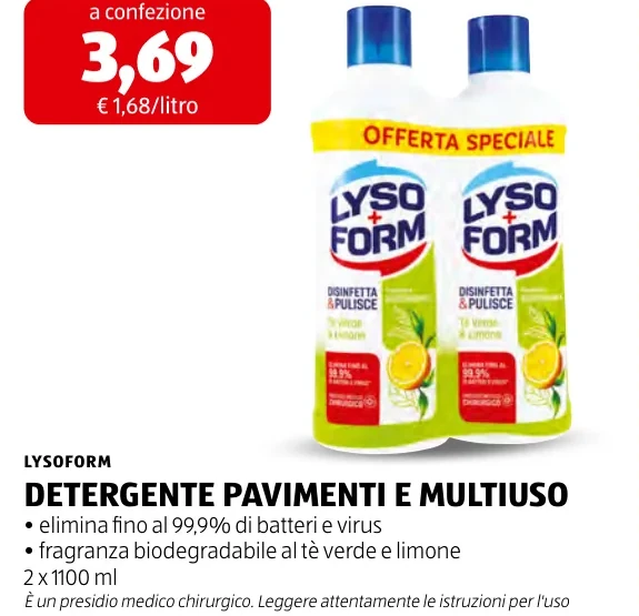 DETERGENTE PAVIMENTI E MULTIUSO - Lysoform