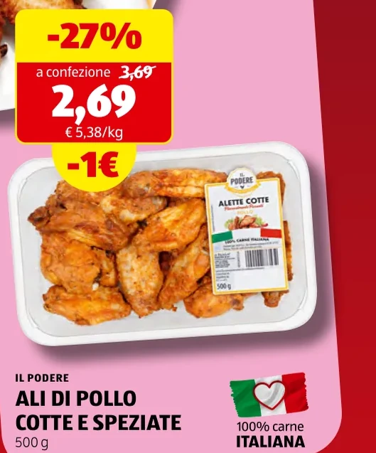 ALI DI POLLO COTTE E SPEZIATE - Il Podere