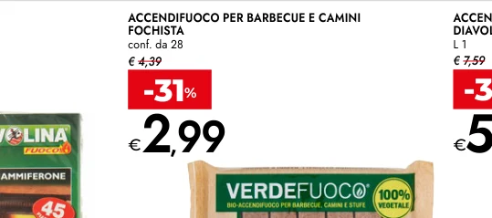 ACCENDIFUOCO PER BARBECUE E CAMINI FOCHISTA conf. da 28
