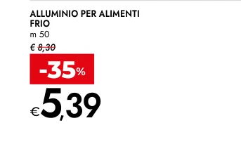 ALLUMINIO PER ALIMENTI FRIO m 50