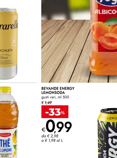 BEVANDE ENERGY LEMONSODA gusti vari, ml 500