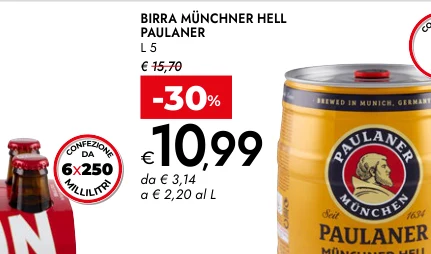 BIRRA MÜNCHNER HELL PAULANER L 5