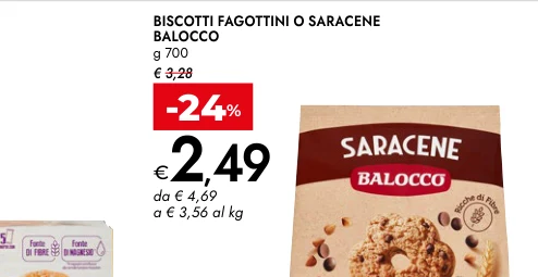 BISCOTTI FAGOTTINI O SARACENE BALOCCO g 700
