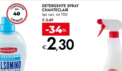 DETERGENTE SPRAY CHANTECLAIR tipi vari, ml 700