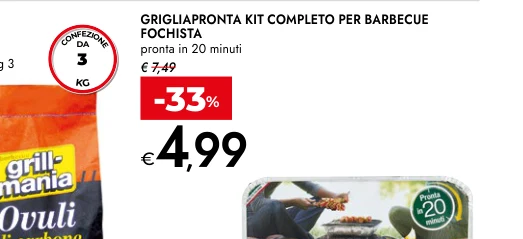 GRIGLIAPRONTA KIT COMPLETO PER BARBECUE FOCHISTA pronta in 20 minuti