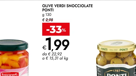 OLIVE VERDI SNOCCIOLATE PONTI g 130