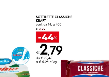 SOTTILETTE CLASSICHE KRAFT conf. da 14, g 400
