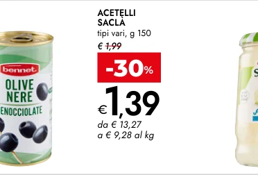 ACETELLI SACLÀ tipi vari, g 150