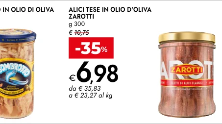 ALICI TESE IN OLIO D'OLIVA ZAROTTI g 300