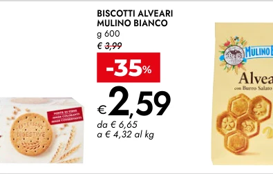 BISCOTTI ALVEARI MULINO BIANCO g 600