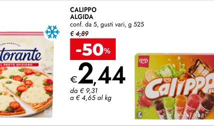 CALIPPO ALGIDA conf. da 5, gusti vari, g 525