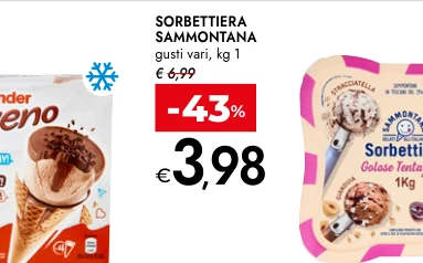 SORBETTIERA SAMMONTANA gusti vari, kg 1