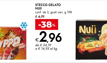 STECCO GELATO NUII conf. da 3, gusti vari, g 198
