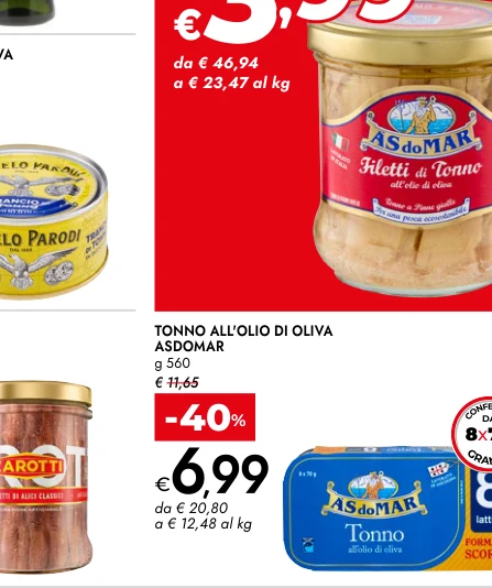 TONNO ALL'OLIO DI OLIVA ASDOMAR g 560
