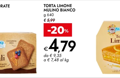 TORTA LIMONE MULINO BIANCO g 640