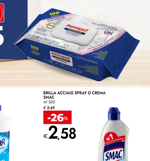 BRILLA ACCIAIO SPRAY O CREMA SMAC ml 520