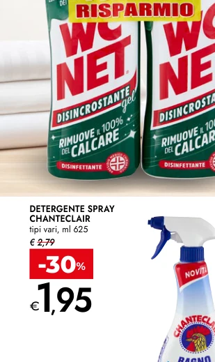 DETERGENTE SPRAY CHANTECLAIR tipi vari, ml 625
