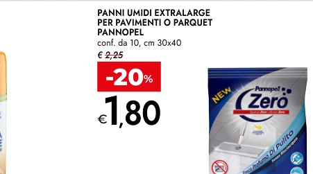 PANNI UMIDI EXTRALARGE PER PAVIMENTI O PARQUET PANNOPEL conf. da 10, cm 30x40
