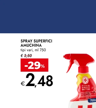 SPRAY SUPERFICI AMUCHINA tipi vari, ml 750