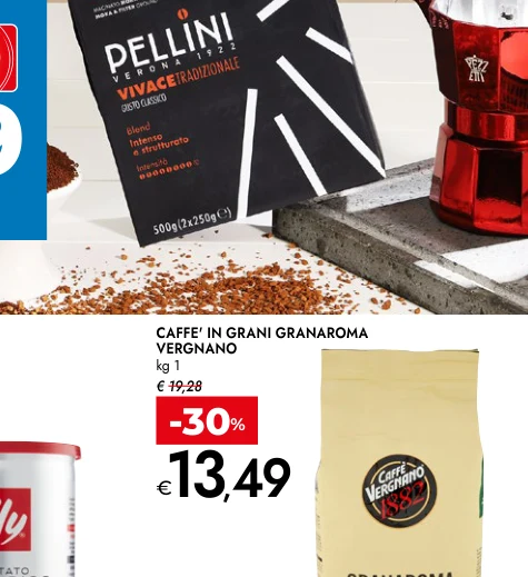 CAFFE' IN GRANI GRANAROMA VERGNANO kg 1