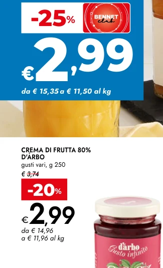 CREMA DI FRUTTA 80% D'ÁRBO gusti vari, g 250