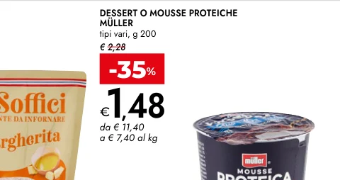 DESSERT O MOUSSE PROTEICHE MÜLLER tipi vari, g 200