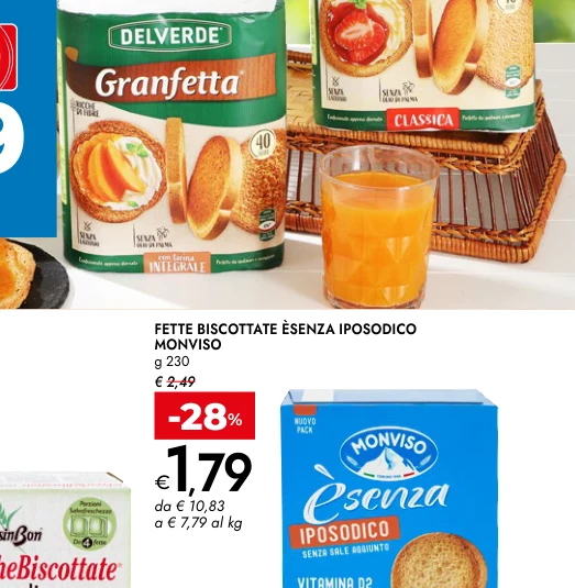 FETTE BISCOTTATE ÈSENZA IPOSODICO MONVISO g 230