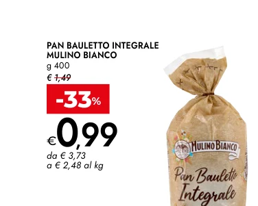 PAN BAULETTO INTEGRALE g 400 - Mulino Bianco