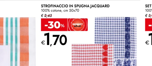 STROFINACCIO IN SPUGNA JACQUARD 100% cotone, cm 50x70