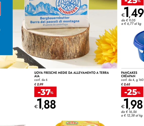 UOVA FRESCHE MEDIE DA ALLEVAMENTO A TERRA conf. da 6 - AIA