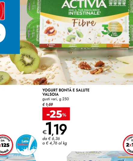 YOGURT BONTÀ E SALUTE gusti vari, g 250 - Valsoia