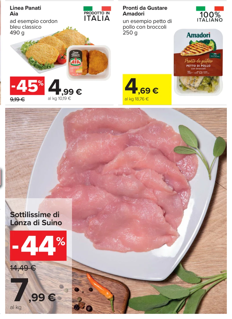 Pronti da Gustare Amadori un esempio petto di pollo con broccoli 250 g