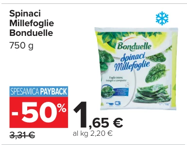 Spinaci Millefoglie Bonduelle 750 g