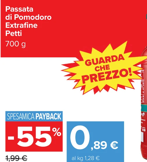 Passata di Pomodoro Extraﬁne Petti 700 g