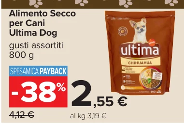 Alimento Secco per Cani Ultima Dog gusti assortiti 800 g