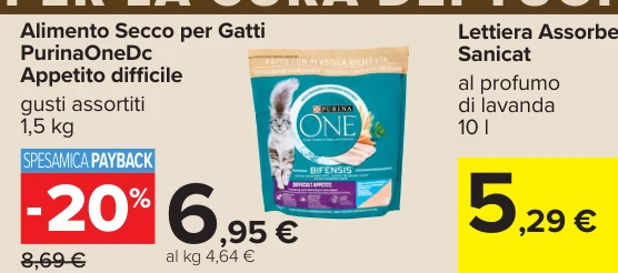 Alimento Secco per Gatti PurinaOneDc Appetito difficile gusti assortiti 1,5 kg